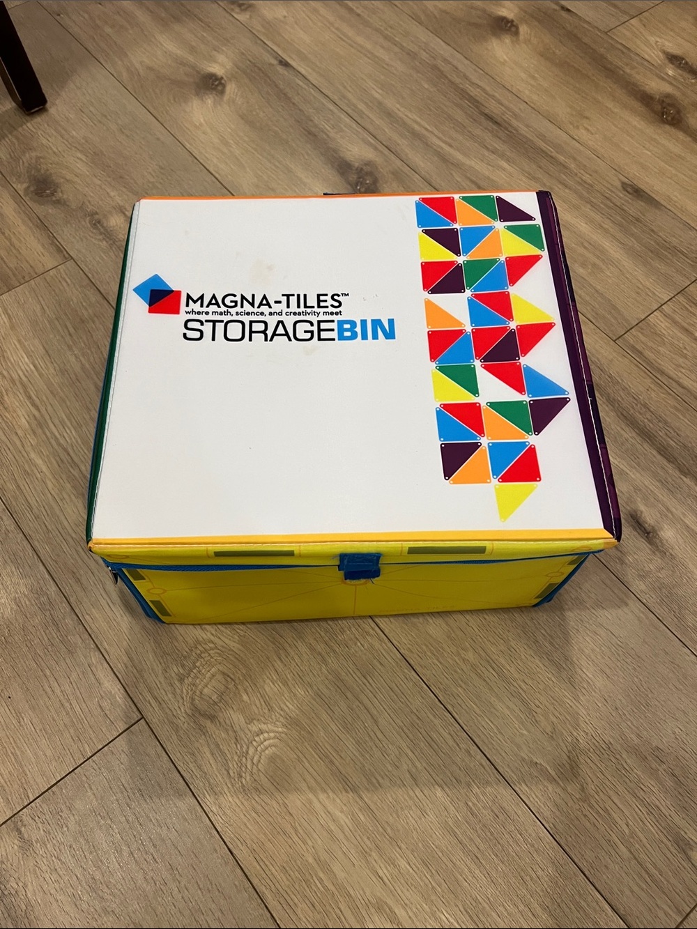MAGNA-TILES Kids Storage Bin with Colorful Accent